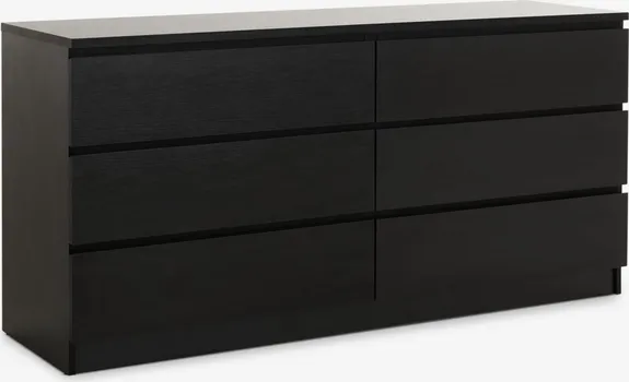 JYSK KOMODA 3+3 LADICE LIMFJORDEN CRNA (1 / 6)