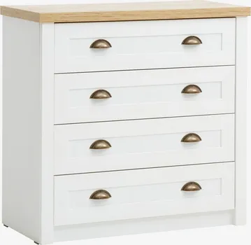 JYSK KOMODA MARKSKEL 4 LADICE BIJELA/BOJA HRASTA (2 / 12)