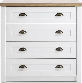 JYSK KOMODA MARKSKEL 4 LADICE BIJELA/BOJA HRASTA (5 / 12)