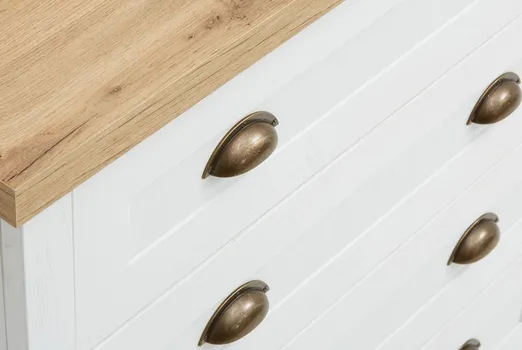 JYSK KOMODA MARKSKEL 4 LADICE BIJELA/BOJA HRASTA (6 / 12)