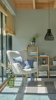 JYSK FOTELJA HUNDESTED PRLJ.BIJELA TEDDY TKANINA/BOJA HRASTA (5 / 21)