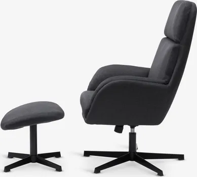 JYSK FOTELJA S TABUREOM TANKEDAL TAMNO SIVA TKANINA (6 / 8)