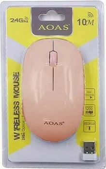 AOAS R605 OPTICAL USB BEŽIČNI MIŠ ROZE