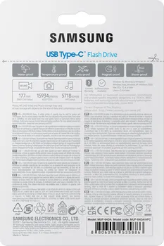 SAMSUNG USB 64GB / USB TYPE-C / 300 MB/S / 110 MB/S / BLUE (3 / 8)