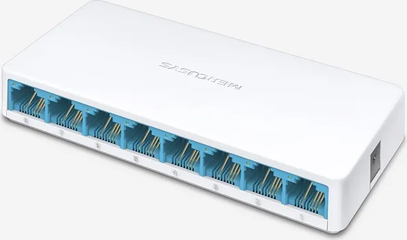 MERCUSYS MS108 8-PORT 10/100MBPS DESKTOP SWITCH, 8 X 10/100 MBPS RJ-45 PORTS (1 / 4)