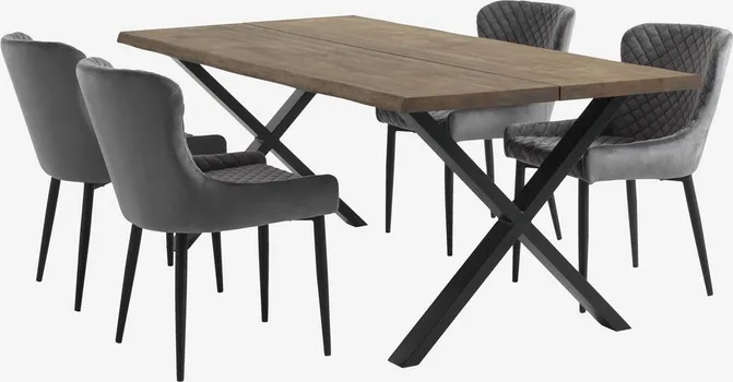 JYSK TRPEZARIJSKA STOLICA PEBRINGE BARŠUN SIVA/CRNA (9 / 9)