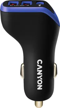 CANYON CAR CHARGER C-08 PD 18W USB-C 2USB-A BLACK (4 / 6)