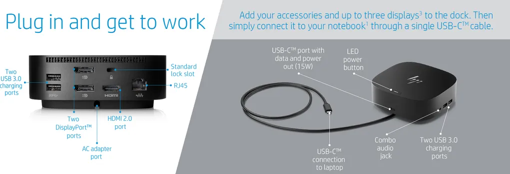 HP USB-C DOCK G5 DOCKING STATIUSB-C DOCK G5 DOCKING STATIUSB-C DOCK G5 DOCKING STATION (1 / 5)