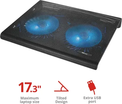 TRUST AZUL STALAK ZA LAPTOP SA DVA RASHLADNA VENTILATORA,17.3 (3 / 4)