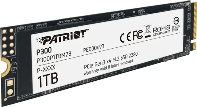 PATRIOT 1TB / SSD M.2 / NVME P300 PCIE GEN 3 X4 UP TO R/W: 1700/1100MB/S (1 / 1)
