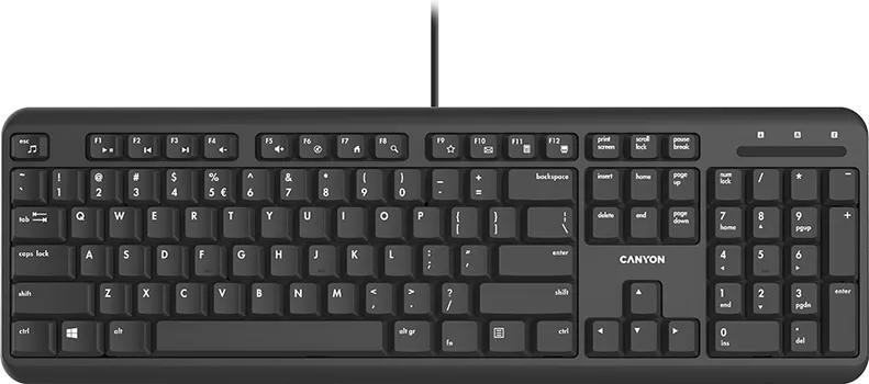 CANYON KEYBOARD HKB-20 EN/AD VELVET WIRED BLACK (1 / 4)