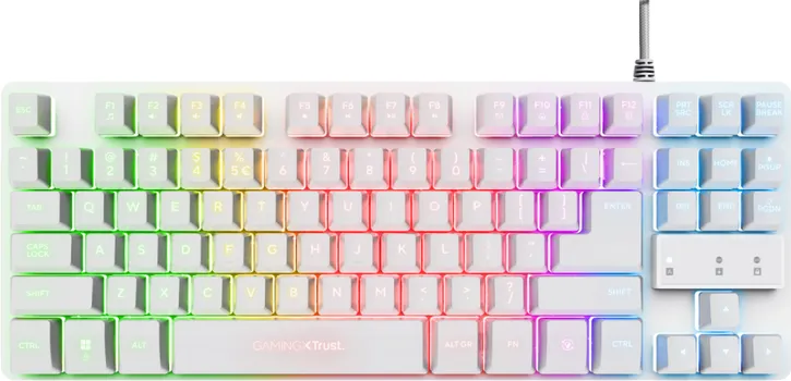 TRUST GXT833W THADO TKL BIJELA TASTATURA, US LAYOUT (3 / 3)