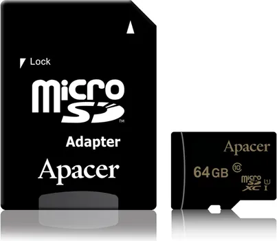 APACER 64GB / MICROSD CLASS 10 R/W: 85/10MB/S + ADAPTER (1 / 1)