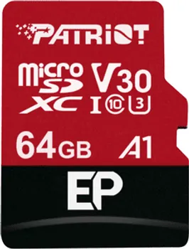 PATRIOT 64GB / MICROSD UHS-I / EP V30 A1 / C10 / U3 / R/W: 90/80MB (2 / 2)