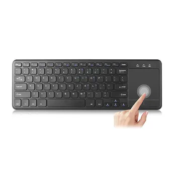 EVEREST TASTATURA EKW-155 BLACK TOUCPAD MOUSE US/ENG LAYOUT WIRELESS KEYBOARD + TOUCH MOUSE, ULTRA SLIM MEDIA HOTKEYS/SMART TV (1 / 1)