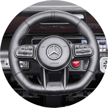 CHIPOLINO AUTO NA AKUMULATOR MERCEDES G63 AMG BLACK, EVA WHEELS, LEATHER SEAT EL (1 / 10)
