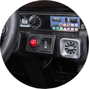 CHIPOLINO AUTO NA AKUMULATOR MERCEDES G63 AMG BLACK, EVA WHEELS, LEATHER SEAT EL (9 / 10)