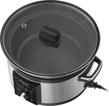 SENCOR SPR 5520SS APARAT ZA SPORO KUVANJE HRANE │ SNAGA: 1000W │ ZAPREMINA: 5.5L │ BOJA: CRNO-SREBRNA │ OSTALO: 5 PROGRAMA, FUNKCIJA ODRŽAVANJA TOPLOTE, LED DISPLEJ, 1 DOZER ZA PIRINAČ I VODU, KAŠIKA ZA MERENJE (2 / 5)
