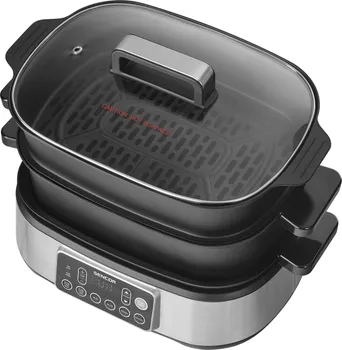 SENCOR SPR 6300BK MULTIFUNKCIJSKI APARAT ZA SPORO KUVANJE │ SNAGA: 1150W │ ZAPREMINA: 6L │ BOJA: CRNO-SREBRNA │ OSTALO: 5 TEMPERATURA, FUNKCIJA ODRŽAVANJA TOPLOTE, GRIL FUNKCIJA, LED DISPLEJ, RUČKE SE NE ZAGREVAJU (4 / 8)