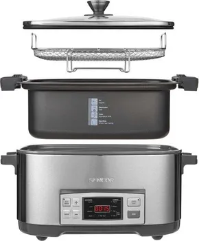 SENCOR SPR 5500SS APARAT ZA SPORO KUVANJE HRANE │ SNAGA: 1350W │ ZAPREMINA: 6L │ BOJA: INOX │ OSTALO: 4 PROGRAMA ZA KUVANJE, 5 TEMPERATURA, FUNKCIJA ODRŽAVANJA TOPLOTE, LED DISPLEJ, RUČKE SE NE ZAGREVAJU, ŽIČANA REŠETKA, NASTAVCI PERIVI U SUDOMAŠINI (2 / 5)