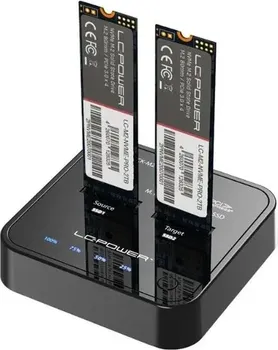 LC POWER DOCKING STATION NVMEM.2 SSD, USB-C PORT, 2X SSD-A,TRANSFER RATE DO 10 GB/S (2 / 5)