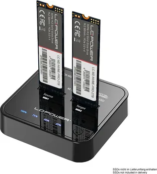 LC POWER DOCKING STATION NVMEM.2 SSD, USB-C PORT, 2X SSD-A,TRANSFER RATE DO 10 GB/S (3 / 5)