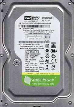 WD 500GB / HDD / SATA (1 / 1)