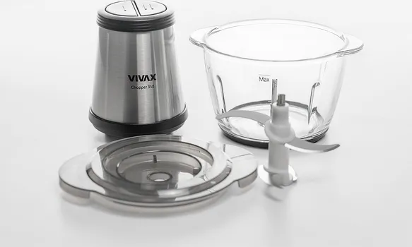 VIVAX MC-3501 SJECKALICA │ SNAGA: 350W │ KAPACITET POSUDE: 0,8 L │ OŠTRICA: NERĐAJUĆI ČELIK │ BOJA: SIVA (4 / 4)