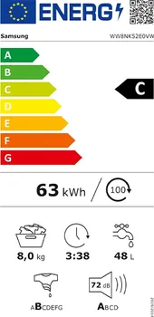 SAMSUNG WW8NK52E0VW/LE SLIM [8KG / 1200RPM]