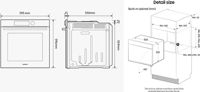 SAMSUNG UGRADNA RERNA NV7B44403AB/U3 BESPOKE/DUAL COOK (3 / 3)