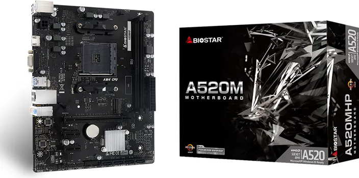 MB BIOSTAR A520MHP, MATX, SOC AM4, DDR4, M.2, GBE LAN, HDMI, VGA (1 / 4)