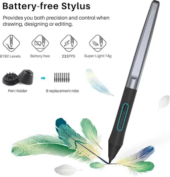 HUION H1060P GRAFIČKA TABLA │ BOJA: CRNA │ DIMENZIJE: 360 X 240 X 10 MM │ RADNA POVRŠINA: 254 X 158,8 MM │ TEŽINA: 770 G │ INTERFEJS: MICRO USB │ OLOVKA: PW100 (BEZ BATERIJE, ELEKTROMAGNETNA REZONANCIJA) │ REZOLUCIJA OLOVKE: 5080 LPI │ OSJETLJIVOST PRITISKA: 8192 NIVOA │ PODRŠKA ZA NAGIB: ±60° │ VISINA SENZORA: 10 MM │ BRZINA IZVJEŠTAJA: ＞220 PPS (3 / 3)