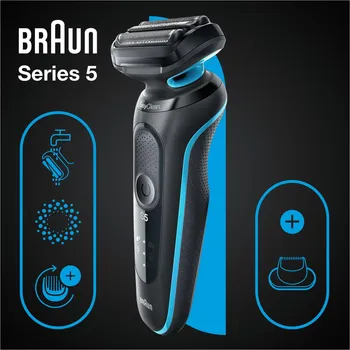 BRAUN 51-M1200S BRIJAČ SA FOLIJOM │ TEHNOLOGIJA: AUTOSENSE │ FUNKCIJE: TRIMER, WET & DRY, EASYCLEAN │ BROJ GLAVA: 3 │ NAPAJANJE: BATERIJA (LI-ION) │ VREME PUNJENJA: 1H │ BRZO PUNJENJE: 5 MIN │ VREME BRIJANJA: 50 MIN │ BOJA: CRNO, PLAVO