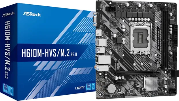 ASROCK MB H610M-HVS/M.2 R2.0INTEL H610 2XDDR4 VGA,HDMIM.2 4XSATA3 6XUSB MICRO ATX (1 / 2)