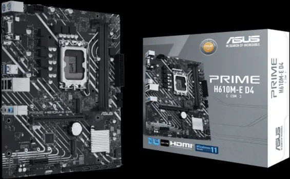 ASUS MB PRIME H610M-E D4-CSMINTEL H610 LGA 1700 2XDDR4VGA,HDMI,DP MICRO ATX (1 / 6)