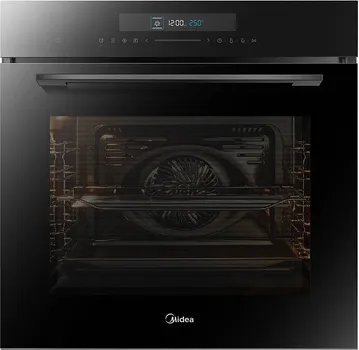 MIDEA 7NM30T0B UGRADNA RERNA │ TIP: MULTIFUNKCIONALNA PEĆNICA │ SNAGA: 2900W │ TEMPERATURA: 30-250°C │ UPRAVLJANJE: ELEKTRONIČKO, SOFT TOUCH │ BROJ PROGRAMA: 12 │ OSVJETLJENJE: 2 HALOGENE LAMPE │ VODILICE: TELESKOPSKE (1 / 2)