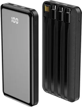 FOREVER POWER BANK TB-411 ALLIN1 10000 MAH WITH CABLES USB-C + LIGHTNING + MICROUSB BLACK (2 / 3)