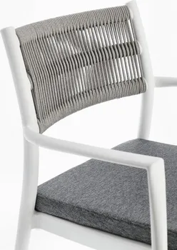 ANDREA BIZZOTTO BAŠT. STOLICA ALVIN 52.5X 59.5X82CM BIJELA/SIVA BIZZOTTO (4 / 9)