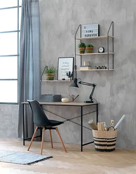 JYSK RADNI STOL VANDBORG 60X120 BOJA SVIJETLI HRAST/CRNA (4 / 9)