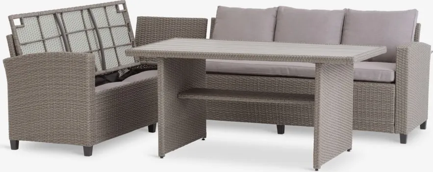 JYSK BAŠTENSKA GARNITURA VAGERMOSE 6 OSOBA ODLAGANJE NATUR (4 / 8)