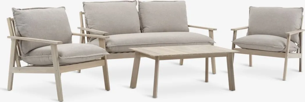 JYSK LOUNGE GARNITURA SYLTHOLM 4,5 OSOBE TVRDO DRVO (1 / 8)