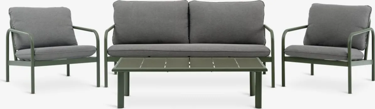 JYSK LOUNGE SET TEGLUM 4 PERS. OLIVE GREEN (4 / 7)