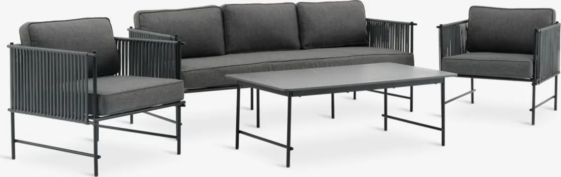 JYSK LOUNGE GARNITURA STOVNER 5 OSOBA SIVA (1 / 7)