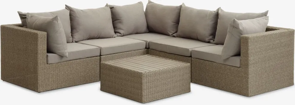 JYSK LOUNGE GARNITURA RAVNDRUP 5 OSOBA NATUR (1 / 6)