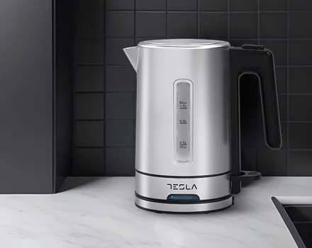TESLA KT450BX KUVALO ZA VODU │ SNAGA: 2200 W │ KAPACITET: 1,00 L │ MATERIJAL: INOX │ ROTACIJA: 360° │ AUTOMATSKO ISKLJUČIVANJE │ ZAŠTITA OD PREGREVANJA │ STRIX KONTROLA │ DODACI: FILTER ZA KAMENAC │ DIMENZIJE: 200 X 126 X 215 MM │ TEŽINA: 0,74 KG │ BOJA: INOX (6 / 6)