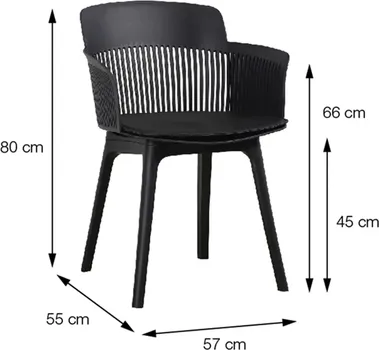 SAGA STOLICA PVC CRNA 1350002 (4 / 5)