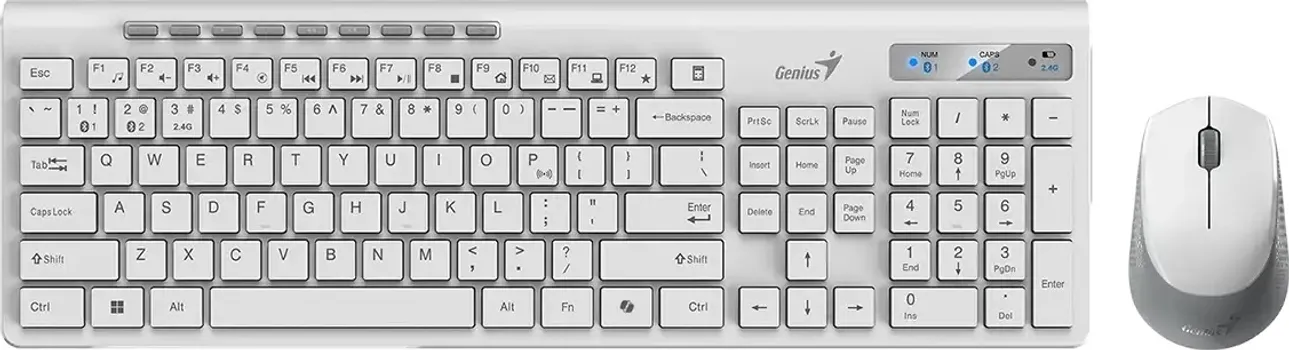 GENIUS TASTATURA I MIŠ SLIM STAR 8230 BLUETOOTH BEŽIČNI BIJELI (1 / 2)