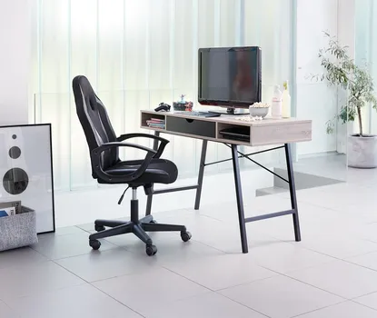 JYSK RADNI STOL ABBETVED 48X120 BOJA SVIJETLI HRAST/CRNA (7 / 7)