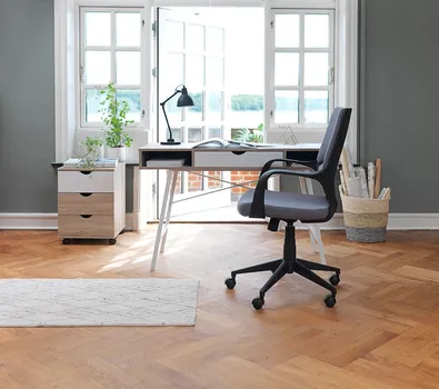 JYSK RADNI STOL ABBETVED 48X120 BOJA SVIJETLI HRAST/BIJELA (4 / 9)