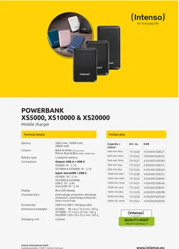 (INTENSO) POWERBANK XS5000 BLACK (5 / 5)